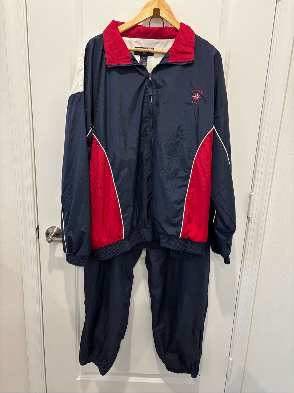 Vintage 90s Members Only Mens 2XL 2 Piece Color Block Windbreaker Track Suit